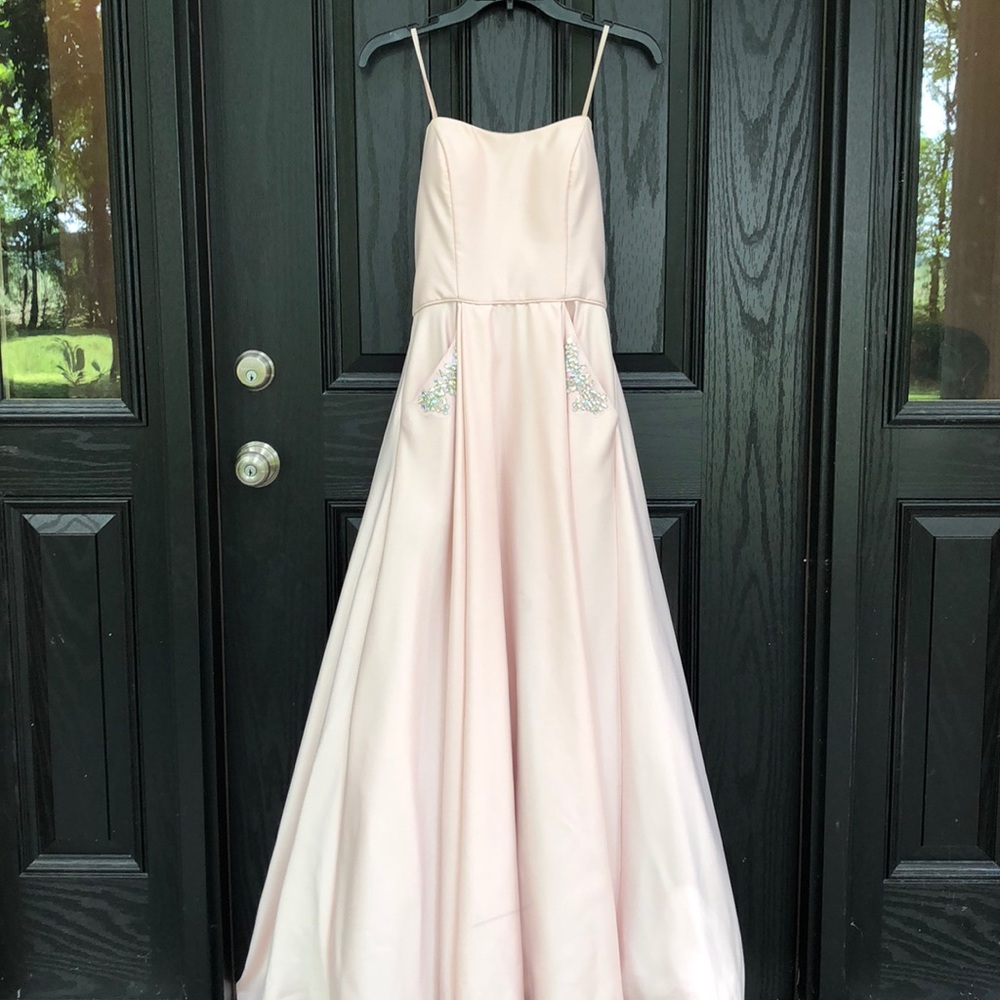 Pale pink formal dress gown